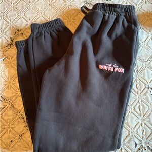 White Fox Brown Sweatpants Size Small